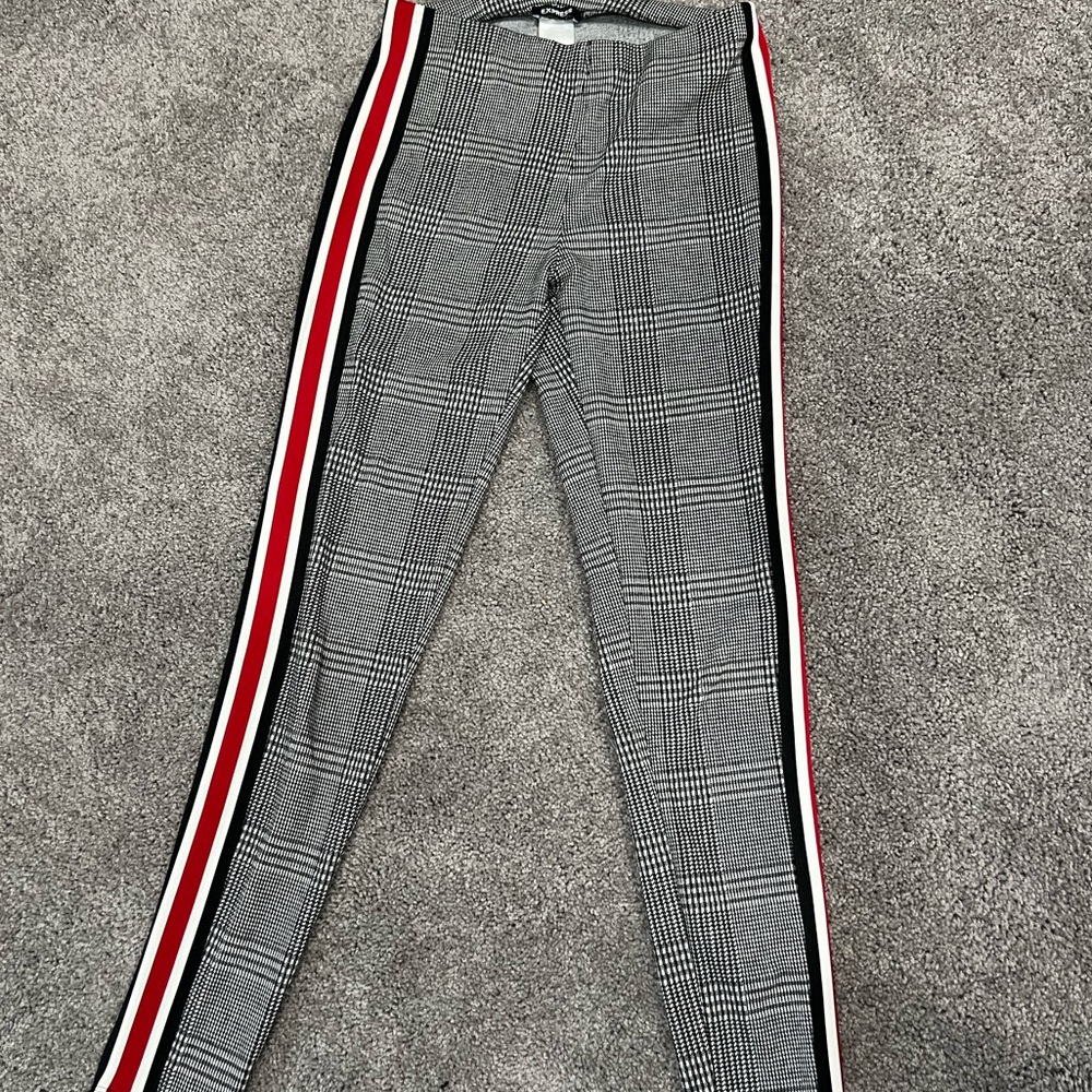 Pencil plaid pants